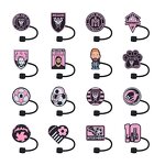 8mm Silicone Drinking Straw Charms - Superstar Designs for Tumblers