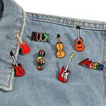 Decorative Custom Metal Brooch - Lapel Pin Badge Soft Enamel Heart Patchwork