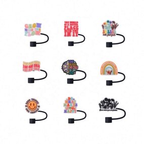 Straw Topper Charms Manufacturer - Cartoon Cover for Glass Cup Drinkware