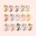 Hospital Hat Pin Badges - Designer Enamel Auscultator Nurse Doctor Brooch