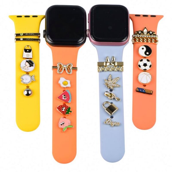 Watch Charms Rubber Silicone Bands - Straps for I Watches Decoration