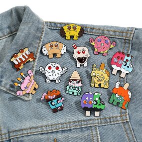 Custom Christmas Metal Pins - Bunny Halloween Lapel Badge Enamel