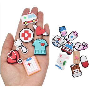 Custom Medical Nurse Badge Reel - Stethoscope Heart RN Retractable Accessories