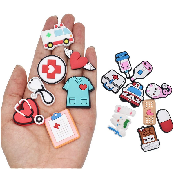 Custom Medical Nurse Badge Reel - Stethoscope Heart RN Retractable Accessories