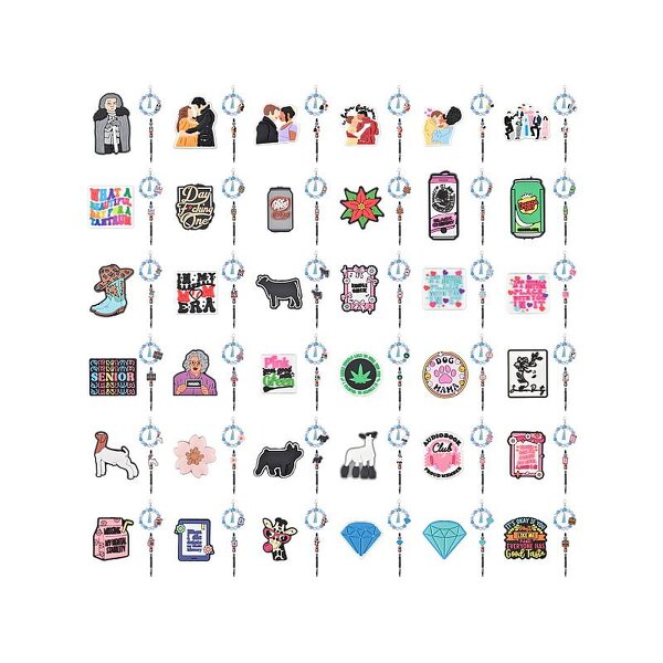 Cartoon Silicone Focal Beads - Farm Animal Designs for Pen Making