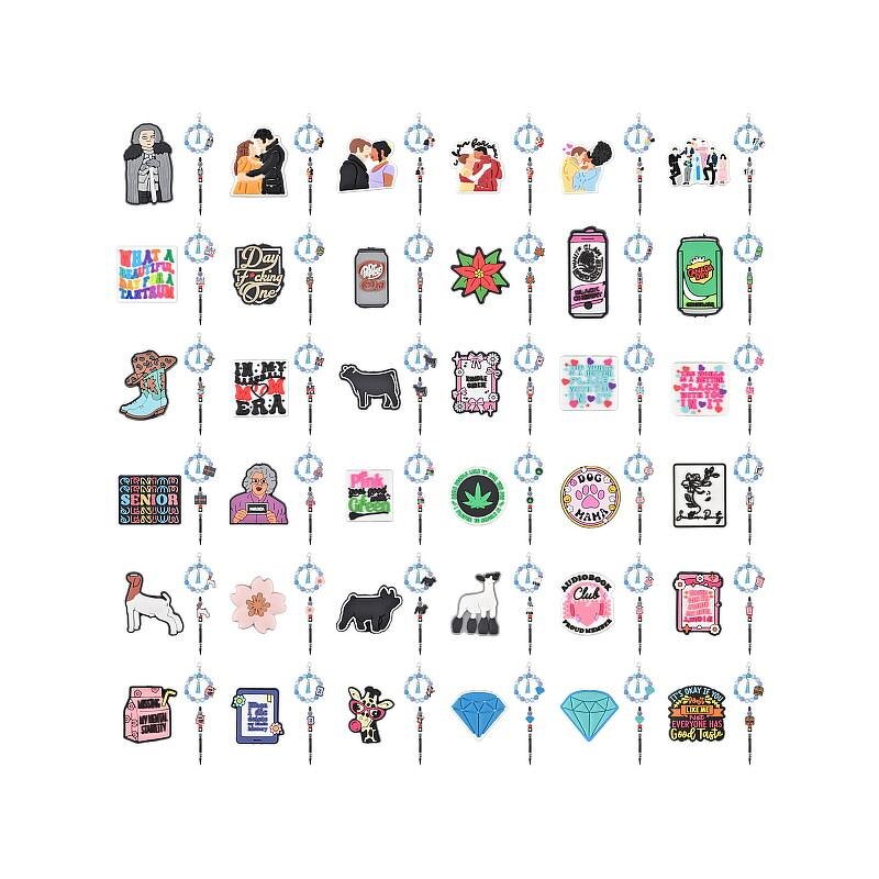 Cartoon Silicone Focal Beads - Farm Animal Designs for Pen Making