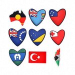 Cook Island Flag Shoe Charm - NRL Rugby Maori Design for NZ & Australia