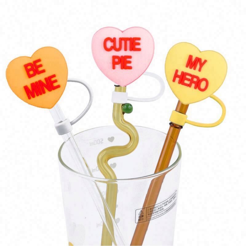 Stitch Cartoon PVC Drinking Straws - Custom Reusable Straw Topper 6-8mm