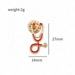 Hospital Hat Pin Badges - Designer Enamel Auscultator Nurse Doctor Brooch