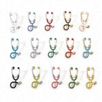 Hospital Hat Pin Badges - Designer Enamel Auscultator Nurse Doctor Brooch