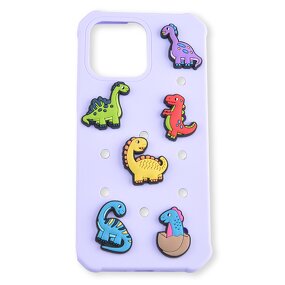 DIY Multi Color Silicone Phone Cases - for iPhone 11-17 Holds Clog Charms
