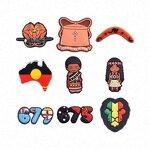 Cook Island Flag Shoe Charm - NRL Rugby Maori Design for NZ & Australia