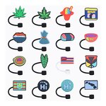 8mm Silicone Drinking Straw Charms - Superstar Designs for Tumblers