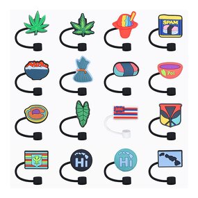 8mm Silicone Drinking Straw Charms - Superstar Designs for Tumblers