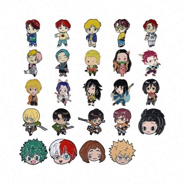 Japan Anime Enamel Brooch - Sweet Alloy Pins Badge Fashion Jewelry Gift