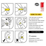 YL-1656 Earplugs - Orange Noise Reduction Waterproof Reusable PU