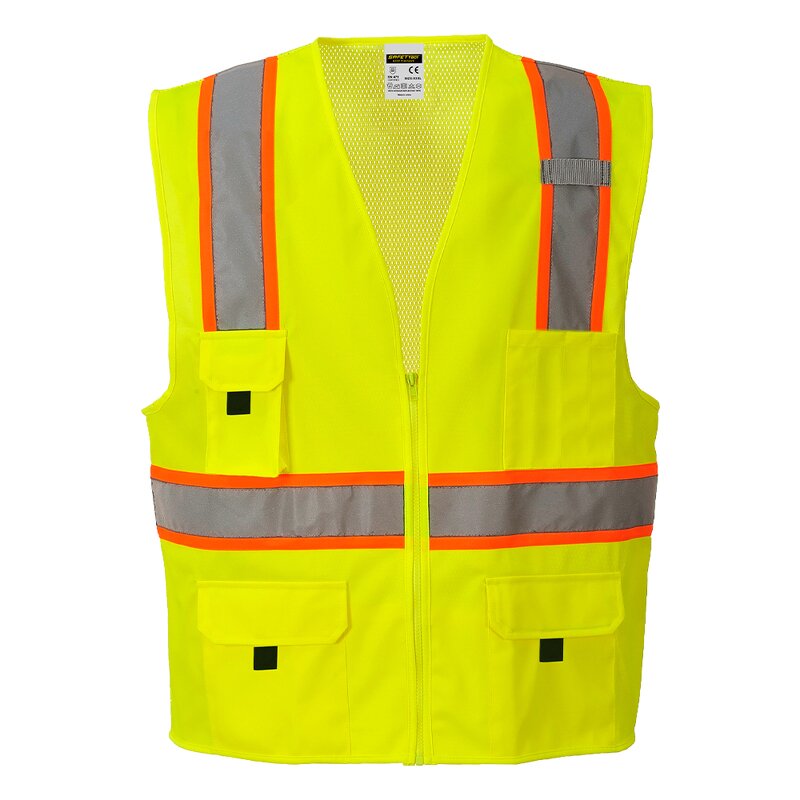 YL1406 Safety Vest - ANSI Class 2 LED Flash Multi-Pockets Customized