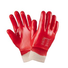 YL1142 PVC Gloves - Red Chemical Custom Logo Safety Work Hand Protection