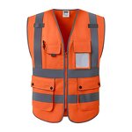 ANSI Class 2 Safety Vest - LED Flash Customized Large Flap Pocket