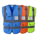 ANSI Class 2 Safety Vest - LED Flash Customized Large Flap Pocket
