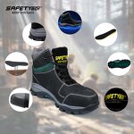 High-Ankle Work Boots - Anti-Slip Oil Acid Resistant Puncture-Proof Steel Toe