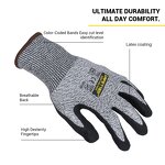 YL1102 Nitrile Gloves - Textured High Impact Soft Cut Resistant General