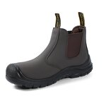 Anti-Static Safety Boots - Genuine Leather Steel Toe for Factory Use