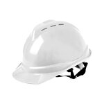 Safety Helmet - Premium Plastic V-Adjustable Lining Slotted 4-Suspension