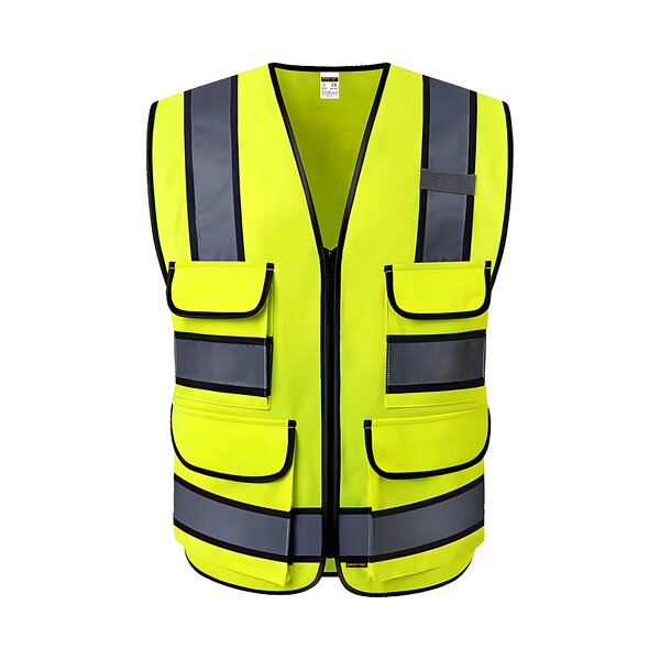 High Visibility Safety Vest - 120GSM Reflective Industrial Polyester
