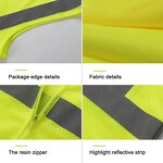 ANSI Class 2 Hi Vis Vest - LED Flash Customized Logo Adjustable Fit