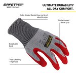 YL1102 Safety Gloves - Level 5 Nitrile-coated Durable Cut Resistant