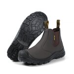 Anti-Static Safety Boots - Genuine Leather Steel Toe for Factory Use