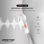 YL-1656 Earplugs - Orange Noise Reduction Waterproof Reusable PU