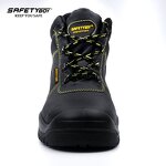 S3 Men's Water-Proof Safety Boots - Durable Steel Toe Black Leather Upper
