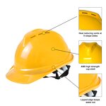 YL-1538 Safety Helmet - Adjustable Breathable V-shaped Visor PE Material