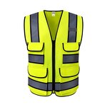 High Visibility Security Jacket - Multi-Pockets Breathable Reflective