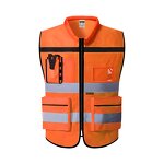 High Visibility Reflective Jacket - Multi-Pockets Traffic Customizable