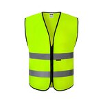 ANSI Class 2 Hi Vis Vest - LED Flash Customized Logo Adjustable Fit