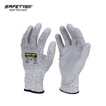 YL1104 Safety Gloves - Level C Breathable PU-coated Kevlar Textured 8-10inch