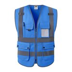 ANSI Class 2 Safety Vest - LED Flash Customized Large Flap Pocket