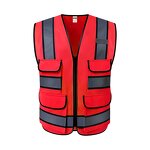 High Visibility Security Jacket - Multi-Pockets Breathable Reflective