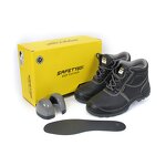 Unisex Work Boots - Slip-Resistant Steel Toe Puncture-Proof Genuine Leather