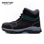 High-Ankle Work Boots - Anti-Slip Oil Acid Resistant Puncture-Proof Steel Toe