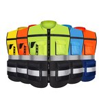 Construction Vest - Reflective Safety Jacket Multi-Pockets Customizable