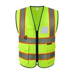 ANSI Class 2 Safety Vest - LED Flash Customizable Logo Convenient Pockets