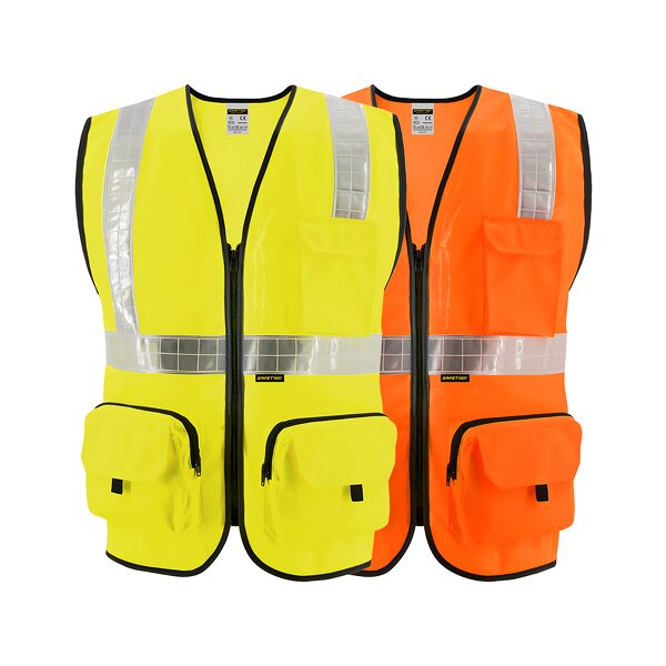 High Visibility Construction Vest - Breathable Reflective Safety Jacket
