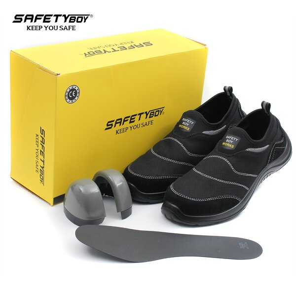 Men's Steel Toe Work Boots - Anti-Smashing Anti-Piercing Anti-Slip Wear-Resistant