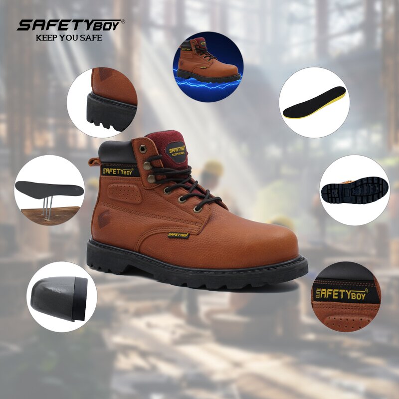 Industrial Safety Work Boots - Oil Resistant S3 Anti-static Waterproof Steel Toe