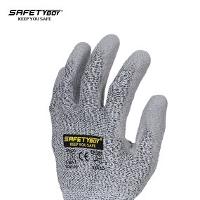 YL1104 Safety Gloves - Cut Resistant Breathable Kevlar PU Coated Textured