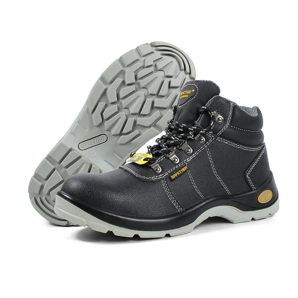 S3 Men's Work Shoes - Cowhide Suede Upper Steel Toe Iron Insole Acid Alkali